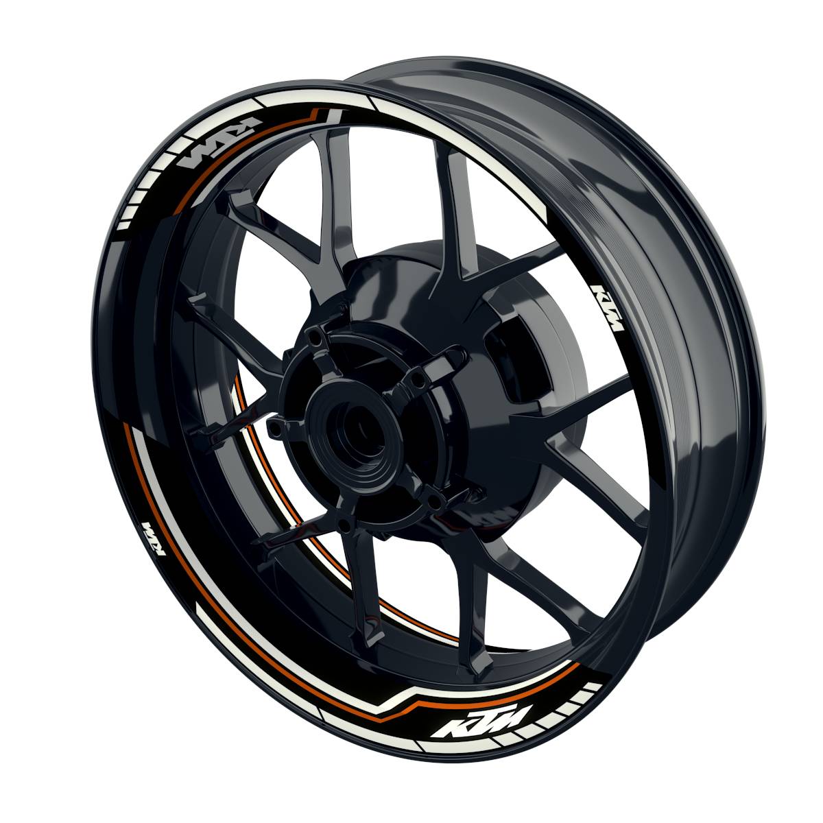 Motorrad Felgenaufkleber Half Spin - KTM Lightning