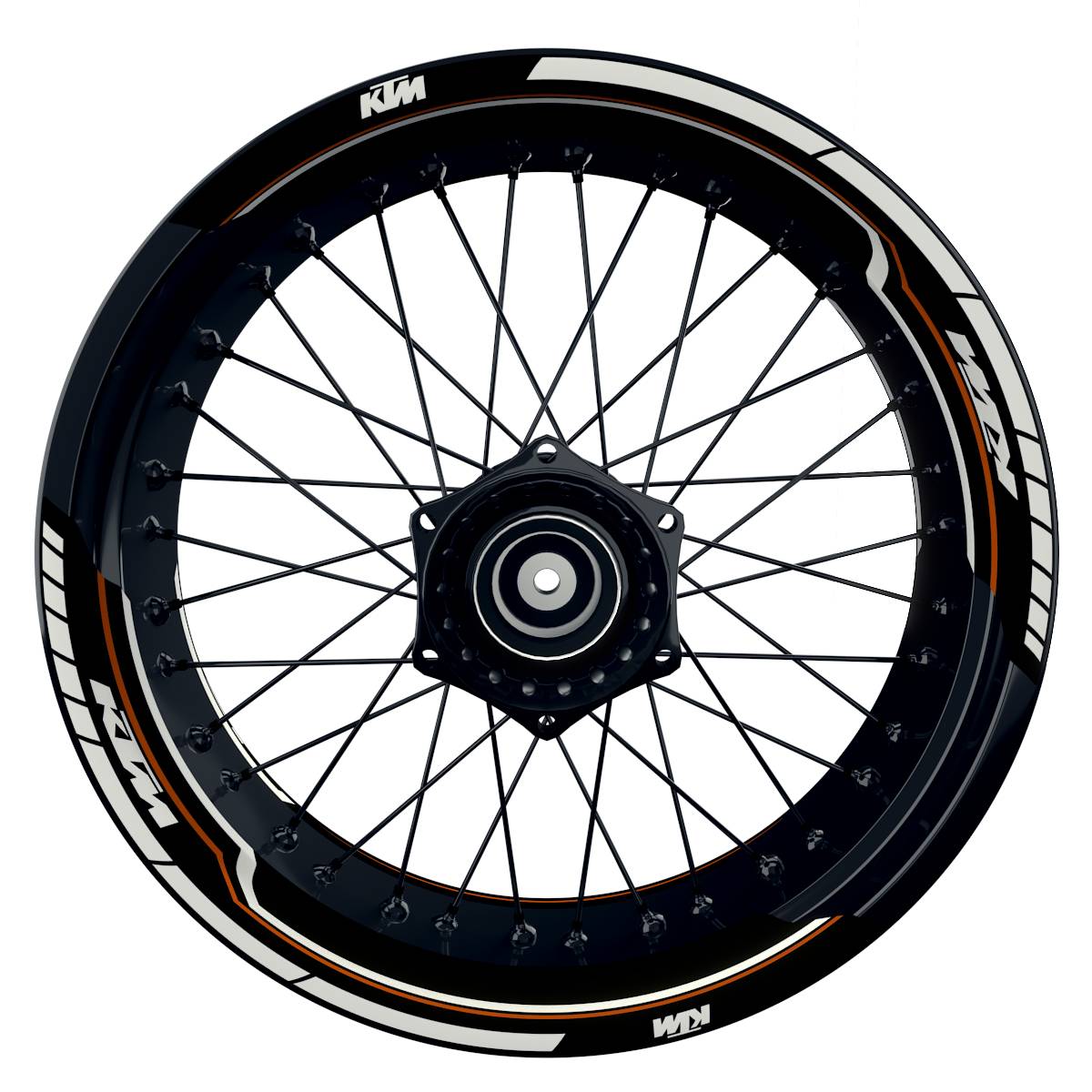 Felgenaufkleber KTM geteilt Lightning