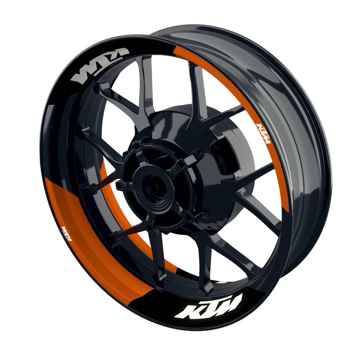 Motorrad Felgenaufkleber Half Spin - KTM Saber