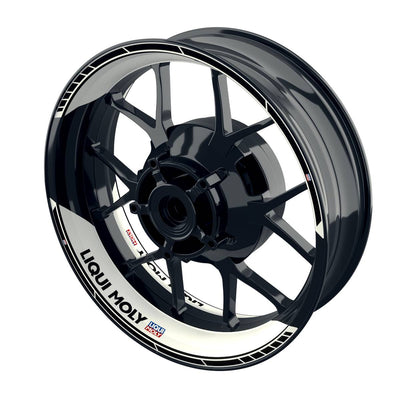 Felgenaufkleber Liqui Moly Design Clean weiss Premium geteilt schwarz