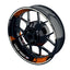 Felgenaufkleber Liqui Moly Design Dots schwarz Premium geteilt orange