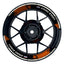 Felgenaufkleber Liqui Moly Design Dots schwarz Premium geteilt orange