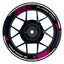 Felgenaufkleber Liqui Moly Design Dots schwarz Premium geteilt pink