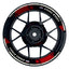 Felgenaufkleber Liqui Moly Design Dots schwarz Premium geteilt rot