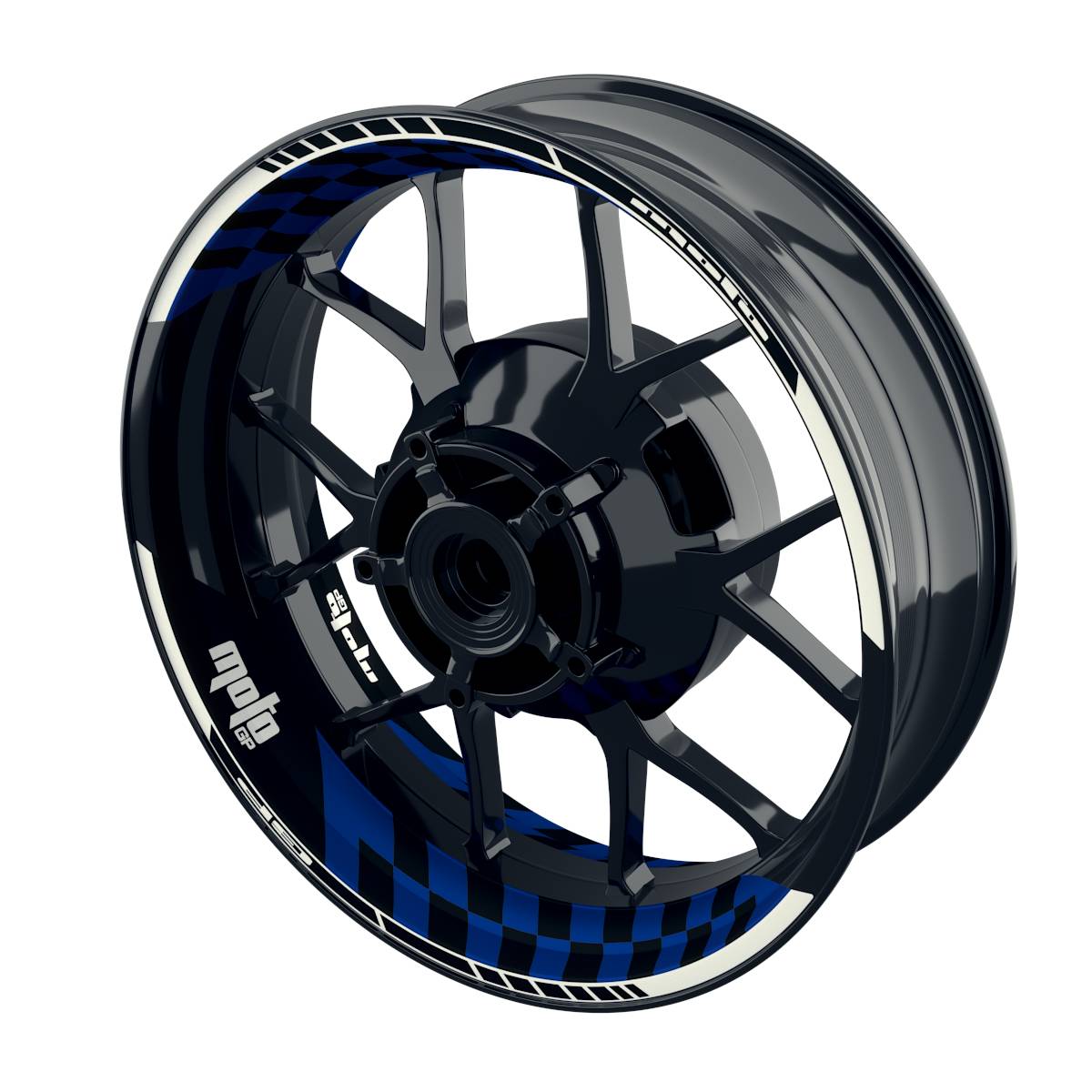 Felgenaufkleber MotoGP GRID1 Premium geteilt blau