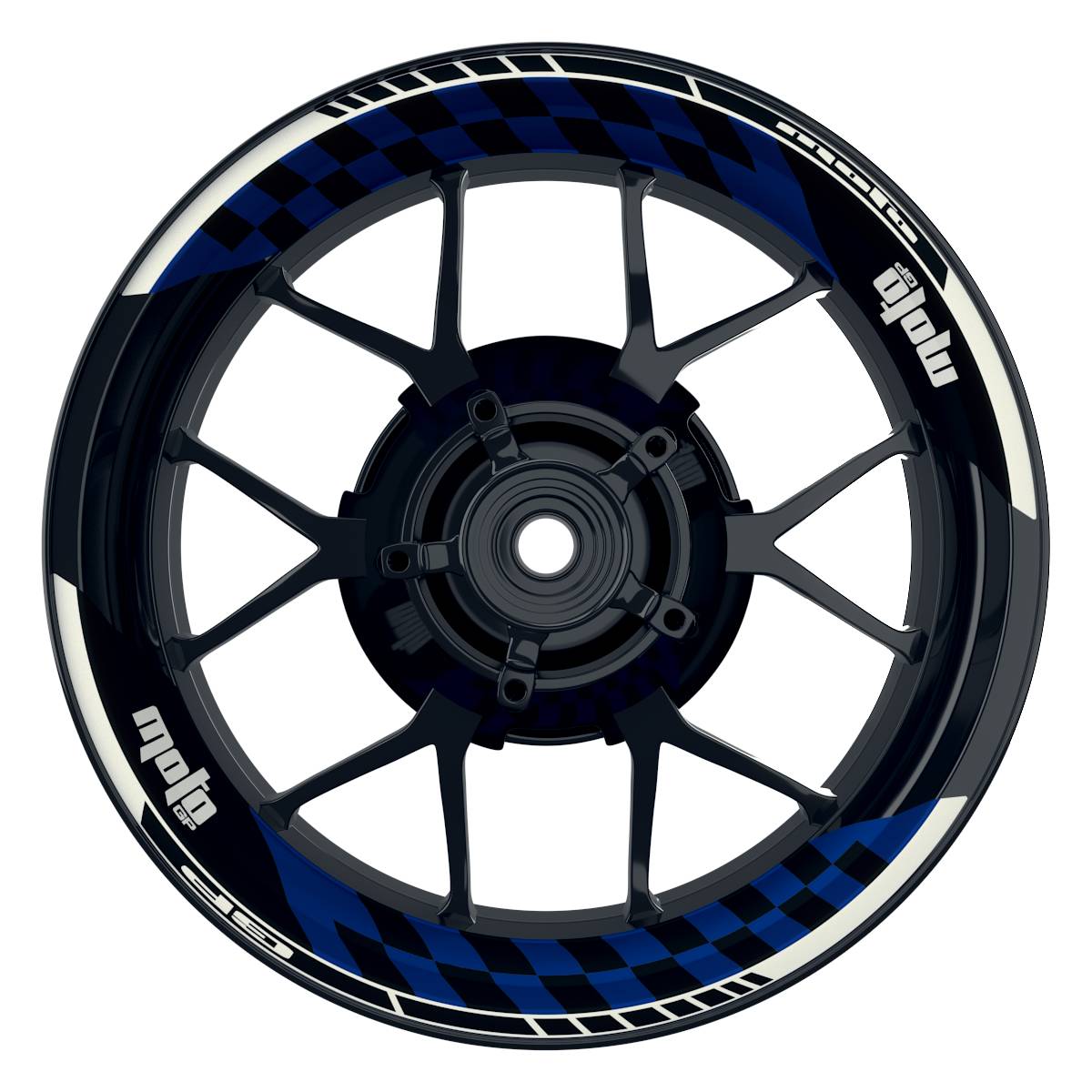 Felgenaufkleber MotoGP GRID1 Premium geteilt blau