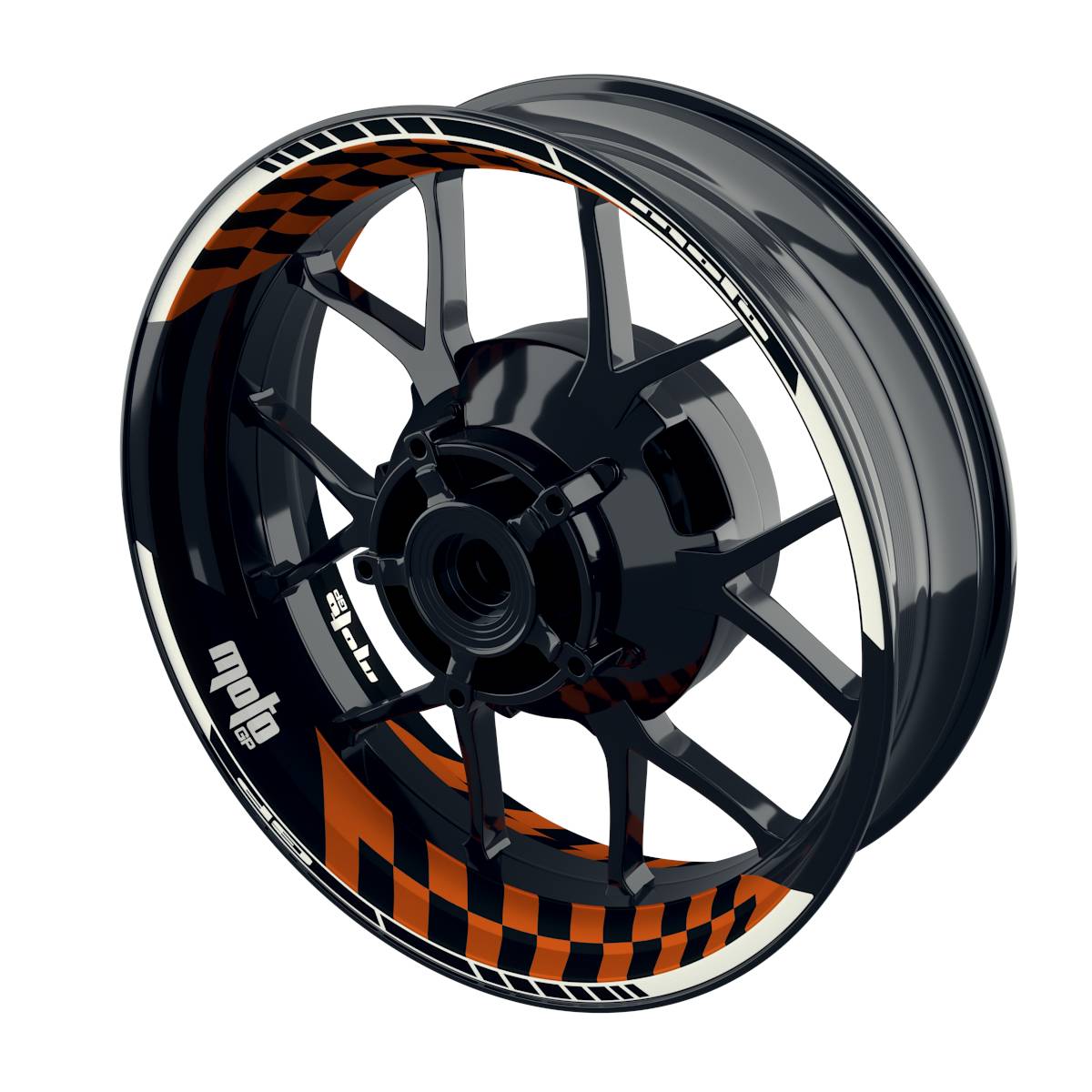 Felgenaufkleber MotoGP GRID1 Premium geteilt orange
