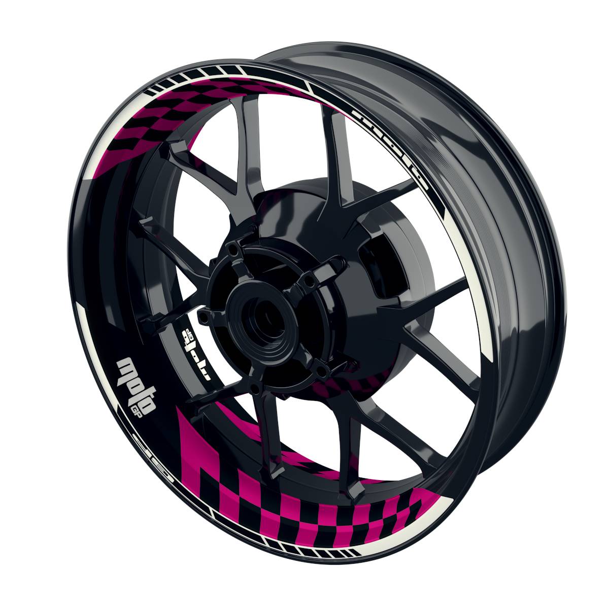Felgenaufkleber MotoGP GRID1 Premium geteilt pink