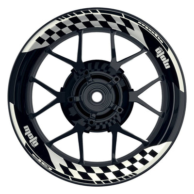 Felgenaufkleber MotoGP GRID1 Premium geteilt weiss