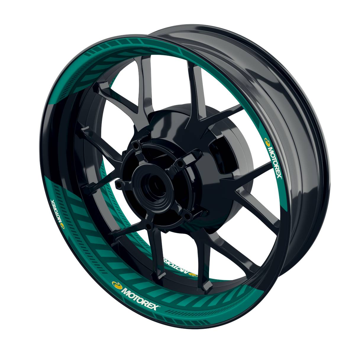 Felgenaufkleber Motorex Design Construct Premium geteilt keine