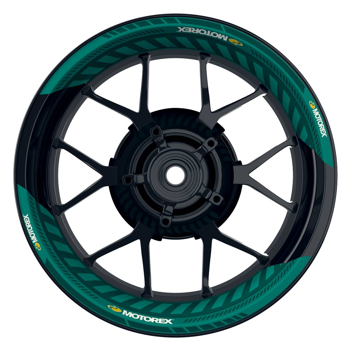 Felgenaufkleber Motorex Design Construct Premium geteilt keine