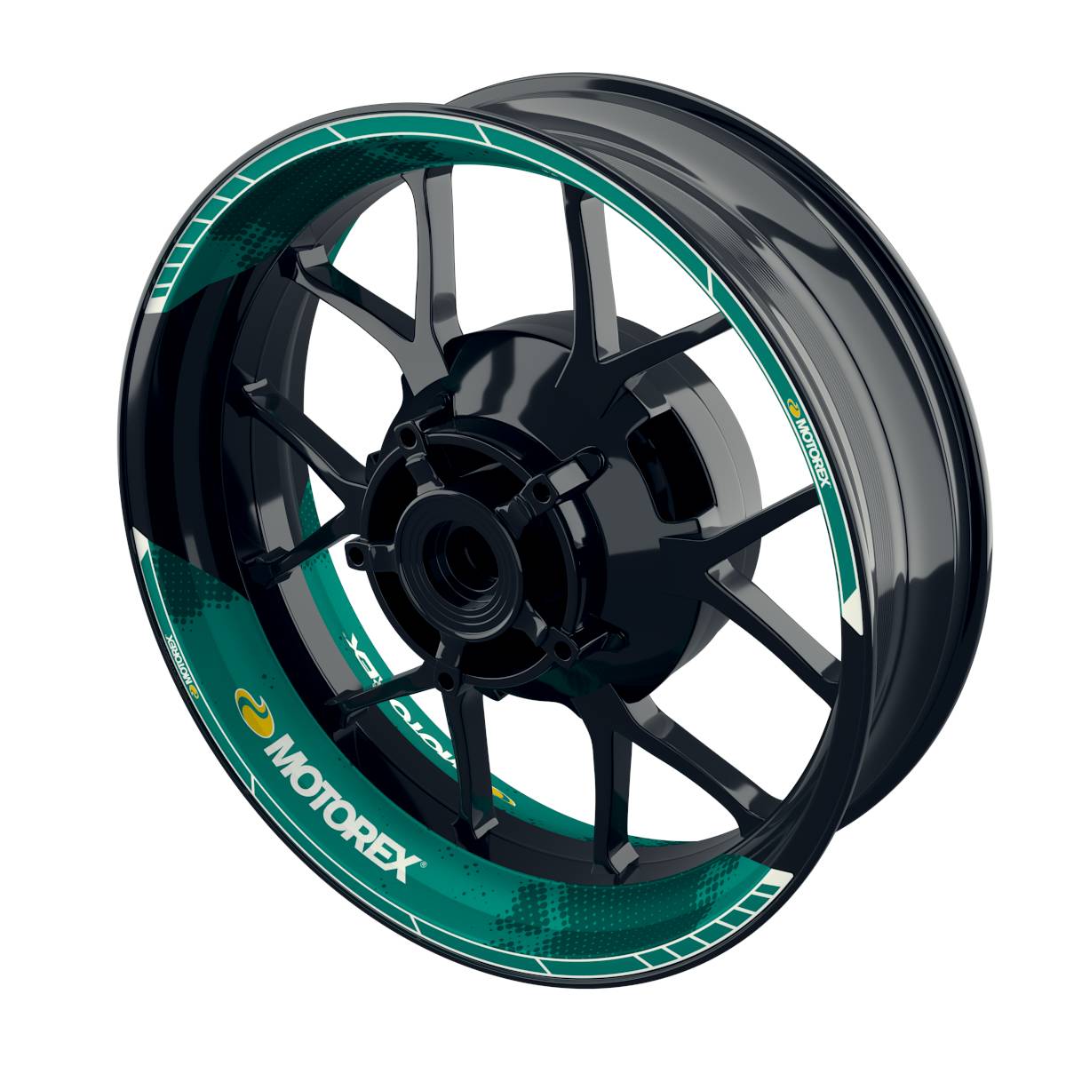 Felgenaufkleber Motorex Design Dots Premium geteilt keine