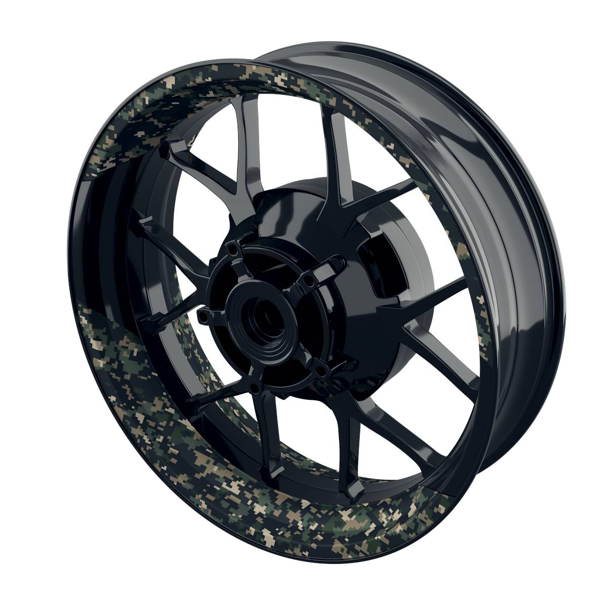 Felgenaufkleber Pixel Camouflage Wheelsticker Premium geteilt keine
