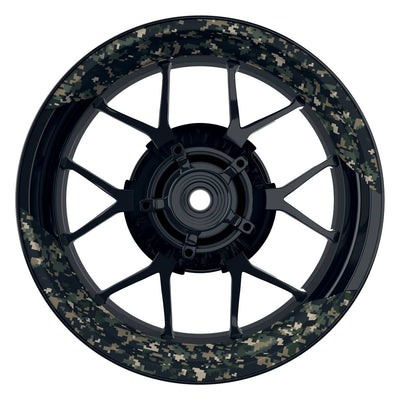 Felgenaufkleber Pixel Camouflage Wheelsticker Premium geteilt keine