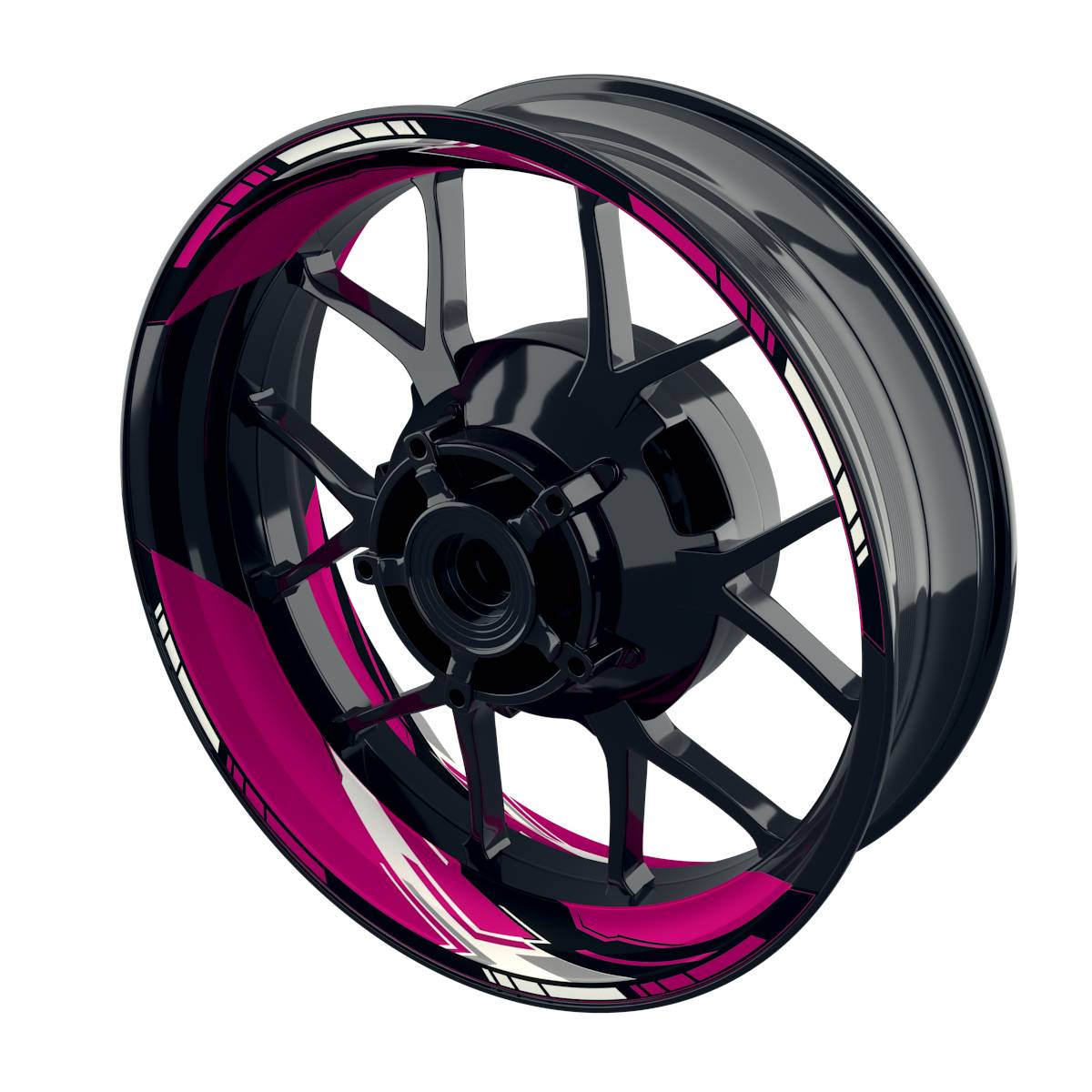 Felgenaufkleber RACING V3 Premium geteilt pink