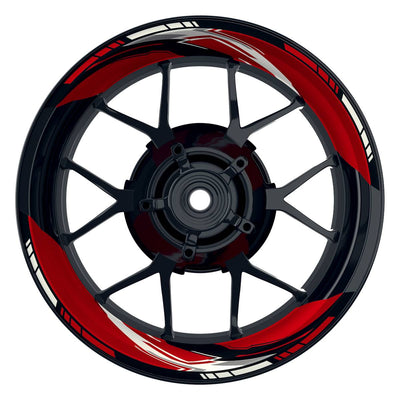 Felgenaufkleber RACING V3 Premium geteilt rot