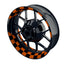 Felgenaufkleber Racingflag schwarz Wheelsticker Premium geteilt orange