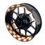 Felgenaufkleber Racingflag weiss Wheelsticker Premium geteilt orange
