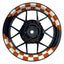 Felgenaufkleber Racingflag weiss Wheelsticker Premium geteilt orange