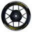 Felgenaufkleber SAW schwarz Wheelsticker Premium geteilt gelb