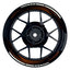 Felgenaufkleber SAW schwarz Wheelsticker Premium geteilt orange