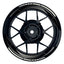 Felgenaufkleber SAW schwarz Wheelsticker Premium geteilt weiss