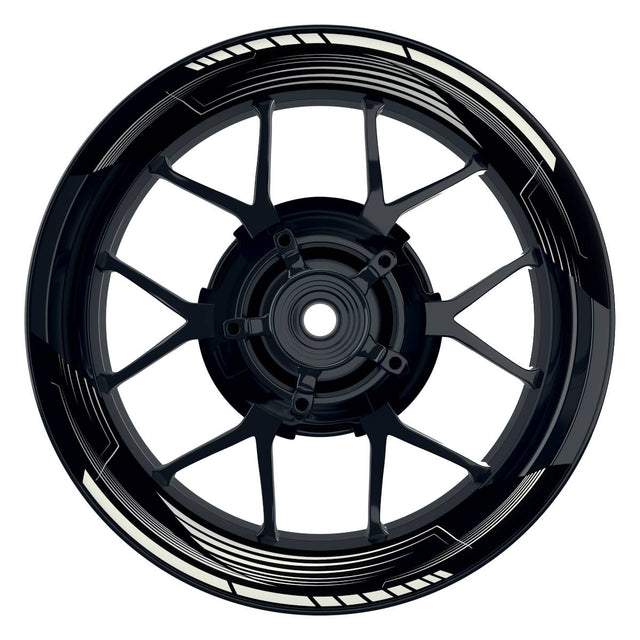 Felgenaufkleber SAW schwarz Wheelsticker Premium geteilt weiss