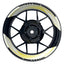 Felgenaufkleber SAW weiss Wheelsticker Premium geteilt gelb