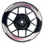 Felgenaufkleber SAW weiss Wheelsticker Premium geteilt pink