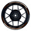 Felgenaufkleber Scratched schwarz Wheelsticker Premium geteilt orange