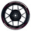 Felgenaufkleber Scratched schwarz Wheelsticker Premium geteilt pink