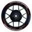 Felgenaufkleber Scratched schwarz Wheelsticker Premium geteilt rot