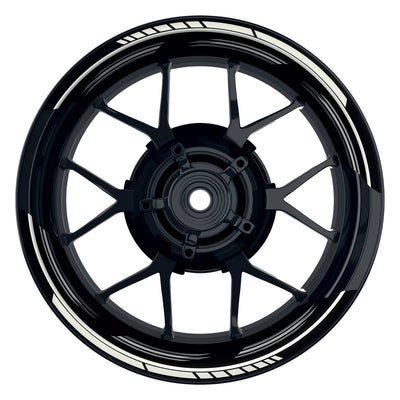 Felgenaufkleber Scratched schwarz Wheelsticker Premium geteilt weiss