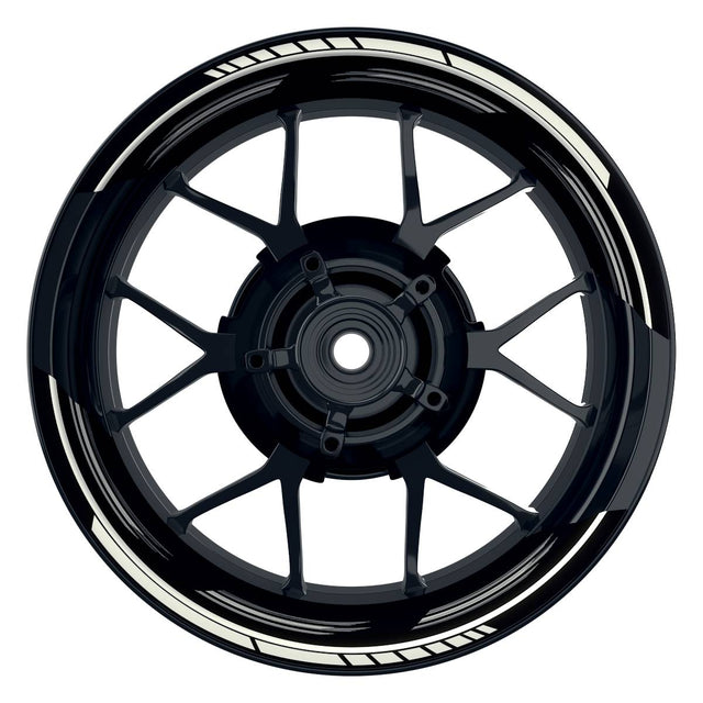 Felgenaufkleber Scratched schwarz Wheelsticker Premium geteilt weiss
