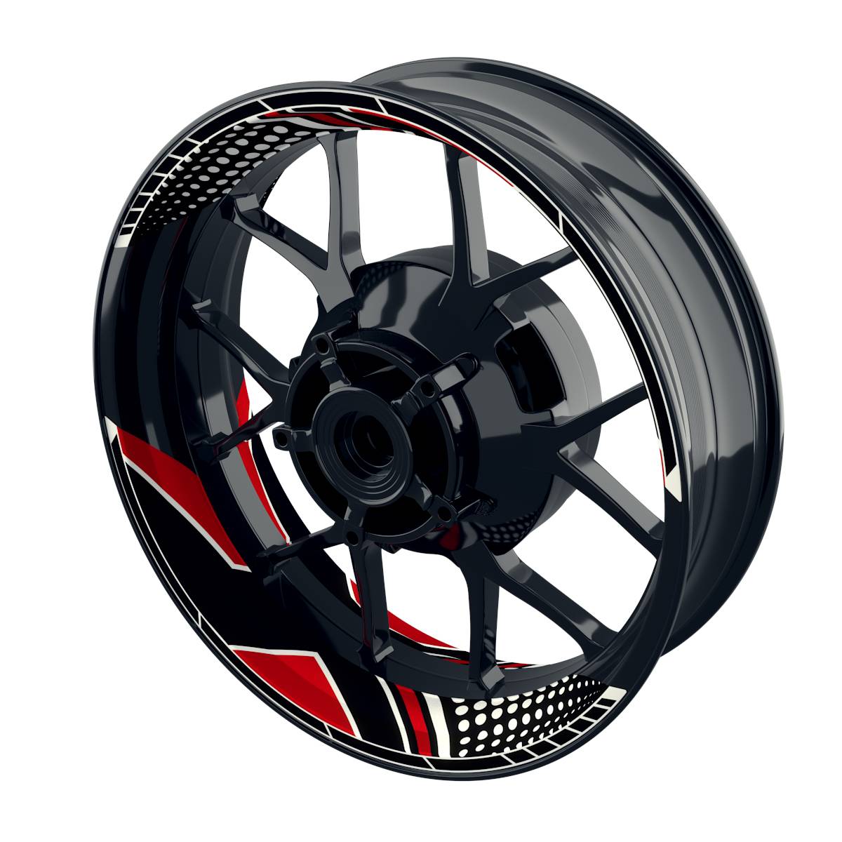 Felgenaufkleber Trinity Wheelsticker Premium geteilt orange