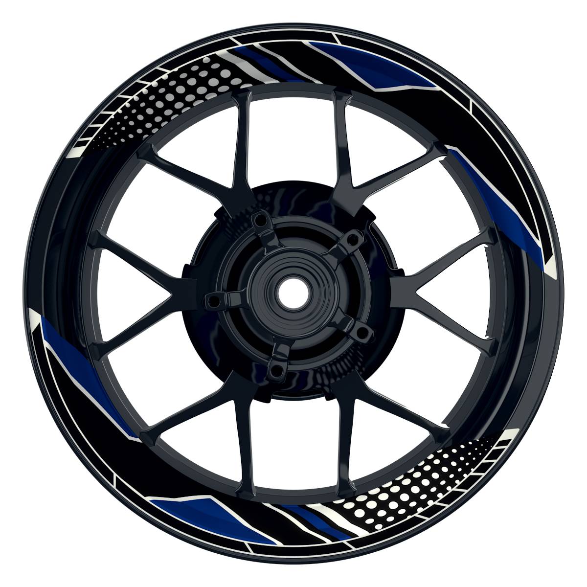 Felgenaufkleber Trinity Wheelsticker Premium geteilt blau