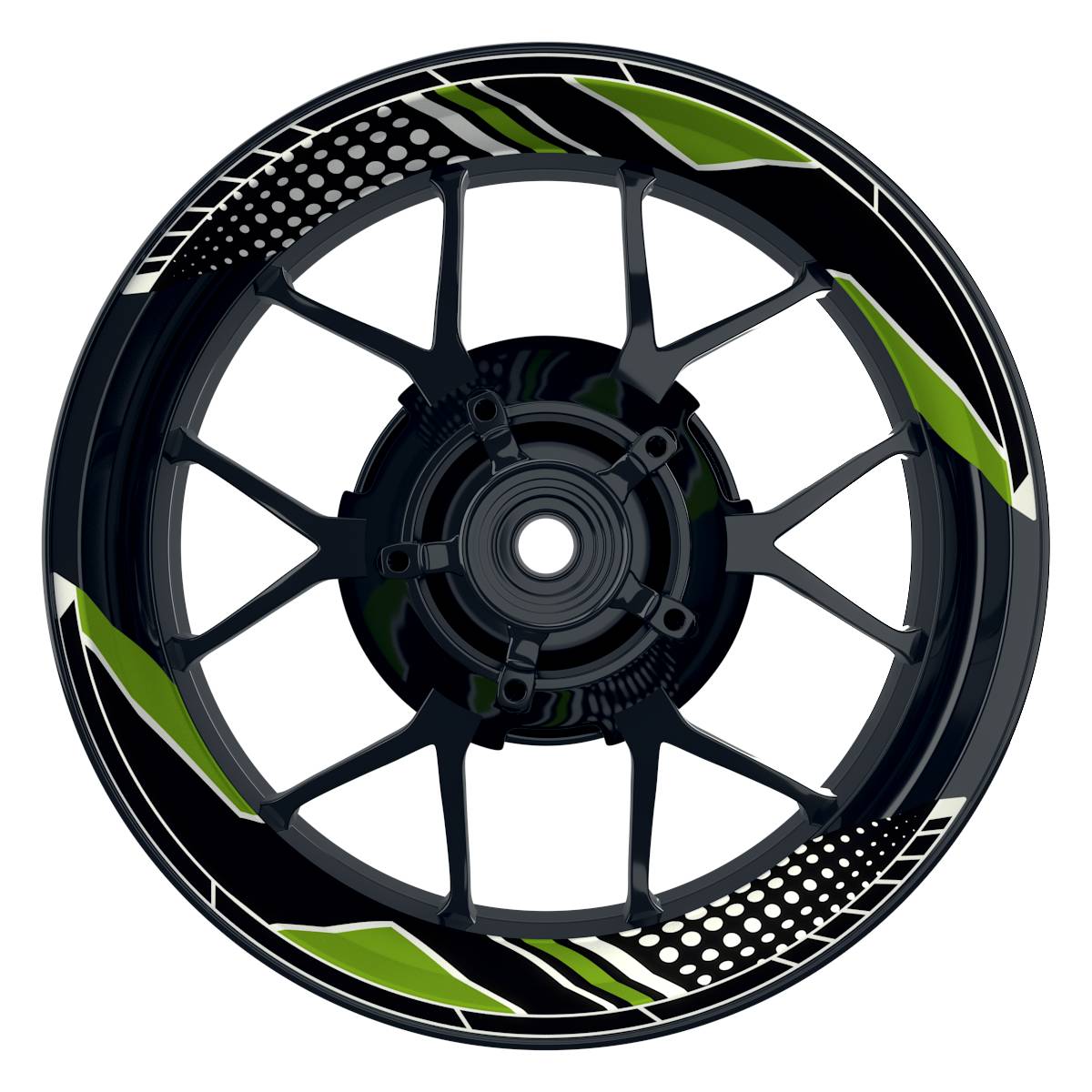Felgenaufkleber Trinity Wheelsticker Premium geteilt grün