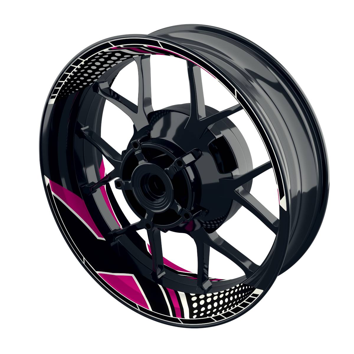Felgenaufkleber Trinity Wheelsticker Premium geteilt pink