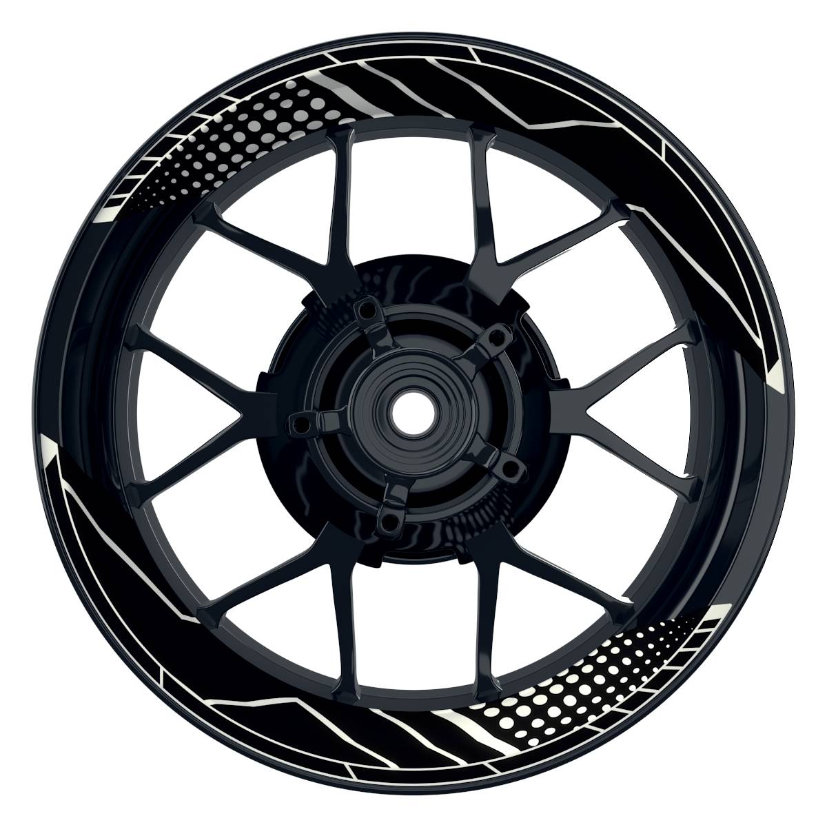 Felgenaufkleber Trinity Wheelsticker Premium geteilt weiss