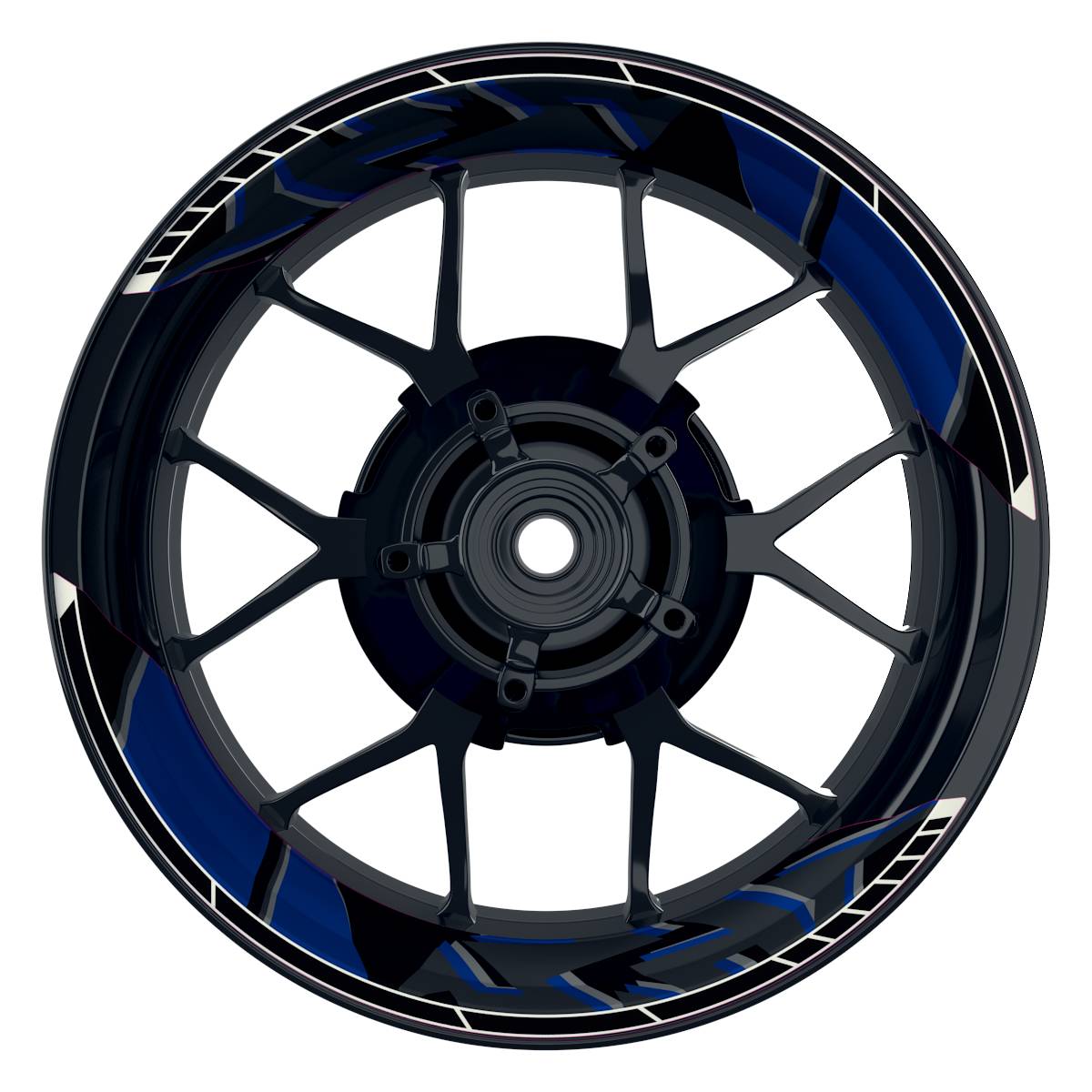 Felgenaufkleber Voyager Wheelsticker Premium geteilt blau