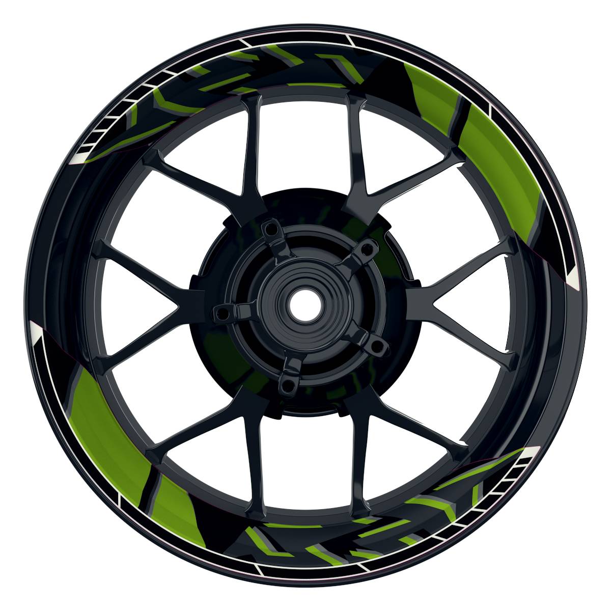 Felgenaufkleber Voyager Wheelsticker Premium geteilt grün
