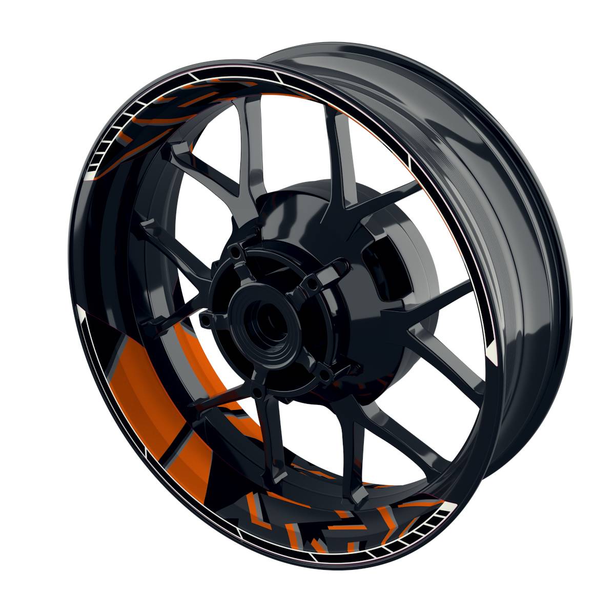 Felgenaufkleber Voyager Wheelsticker Premium geteilt orange