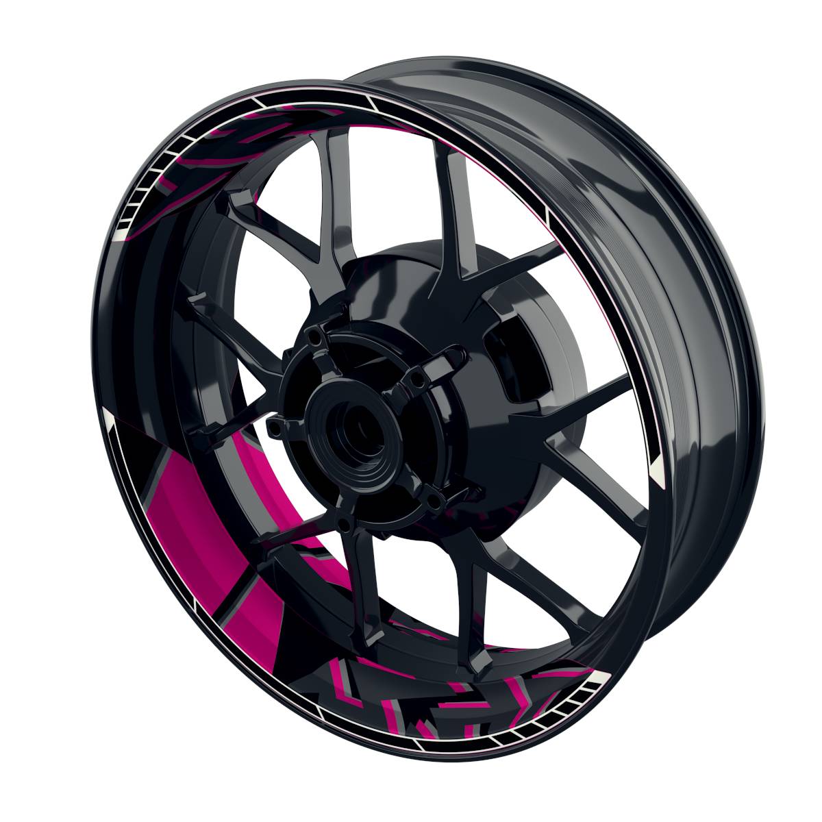 Felgenaufkleber Voyager Wheelsticker Premium geteilt pink