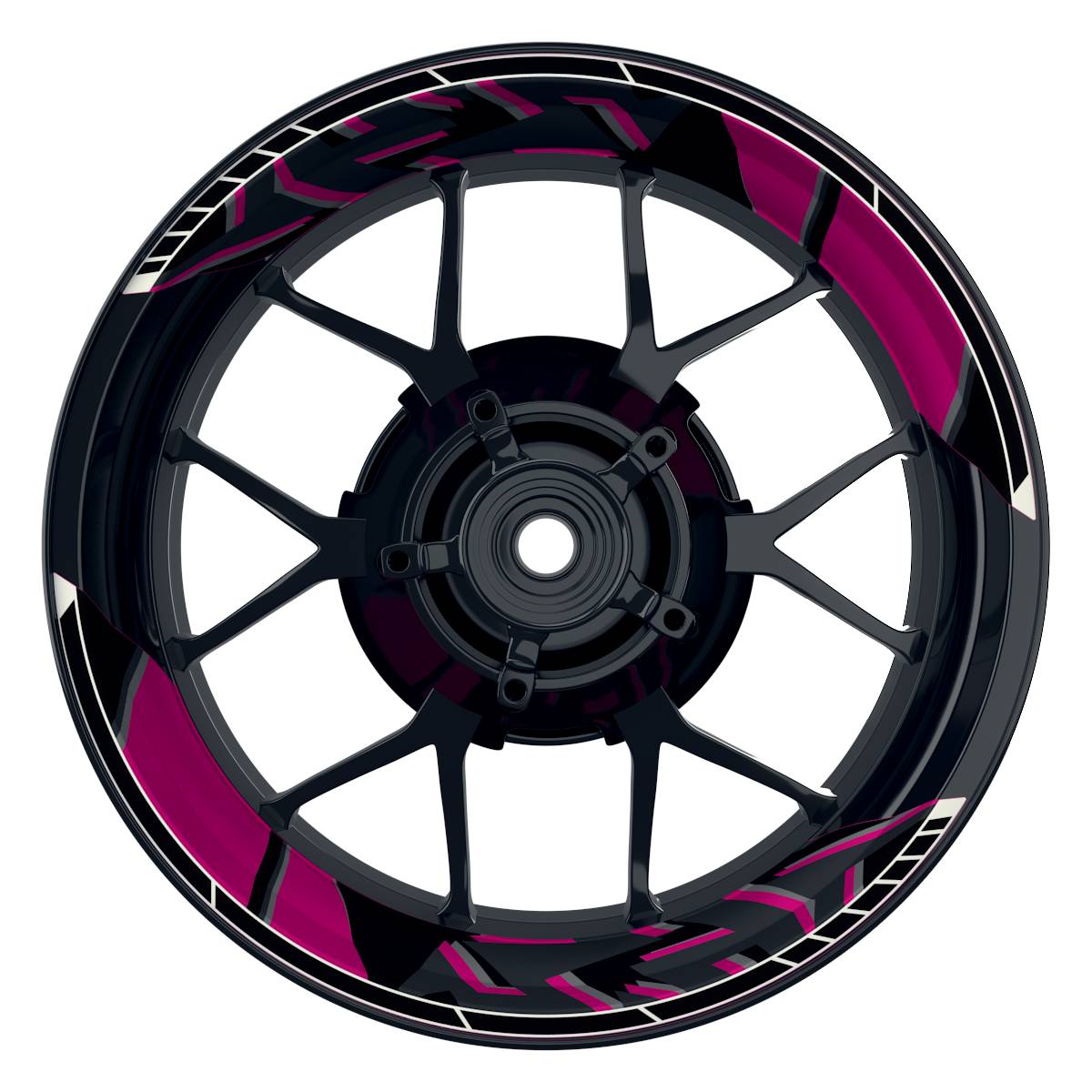 Felgenaufkleber Voyager Wheelsticker Premium geteilt pink