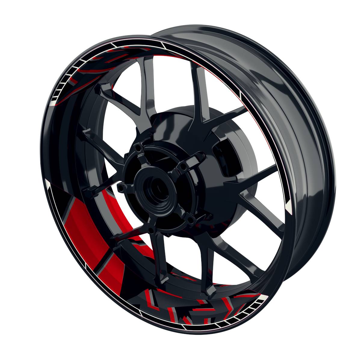 Felgenaufkleber Voyager Wheelsticker Premium geteilt rot