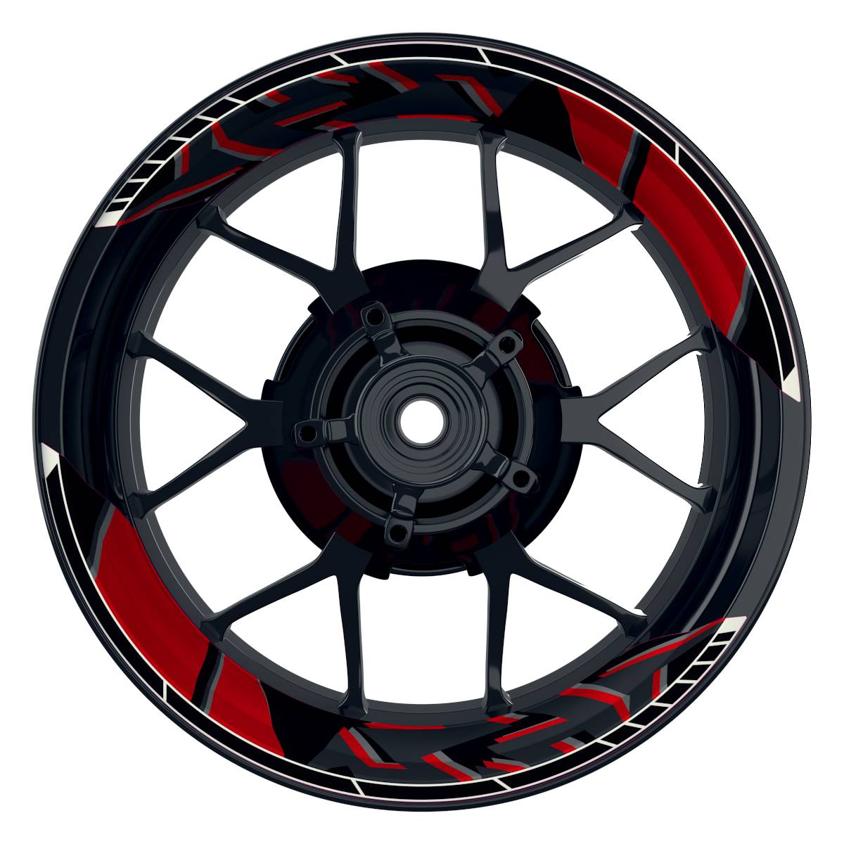 Felgenaufkleber Voyager Wheelsticker Premium geteilt rot