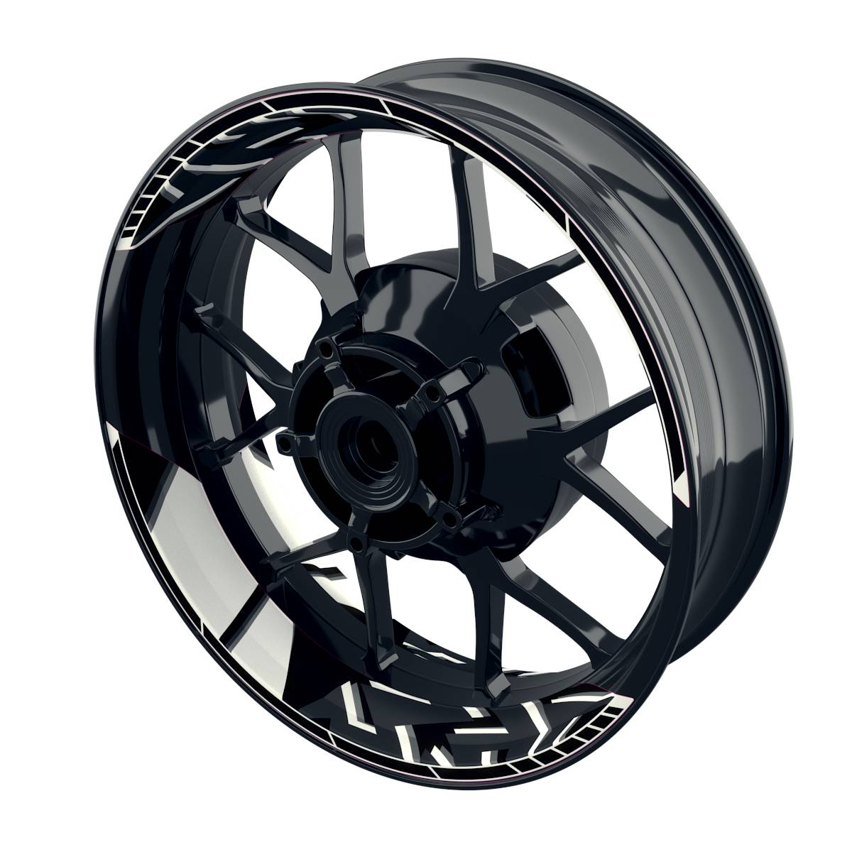 Felgenaufkleber Voyager Wheelsticker Premium geteilt weiss