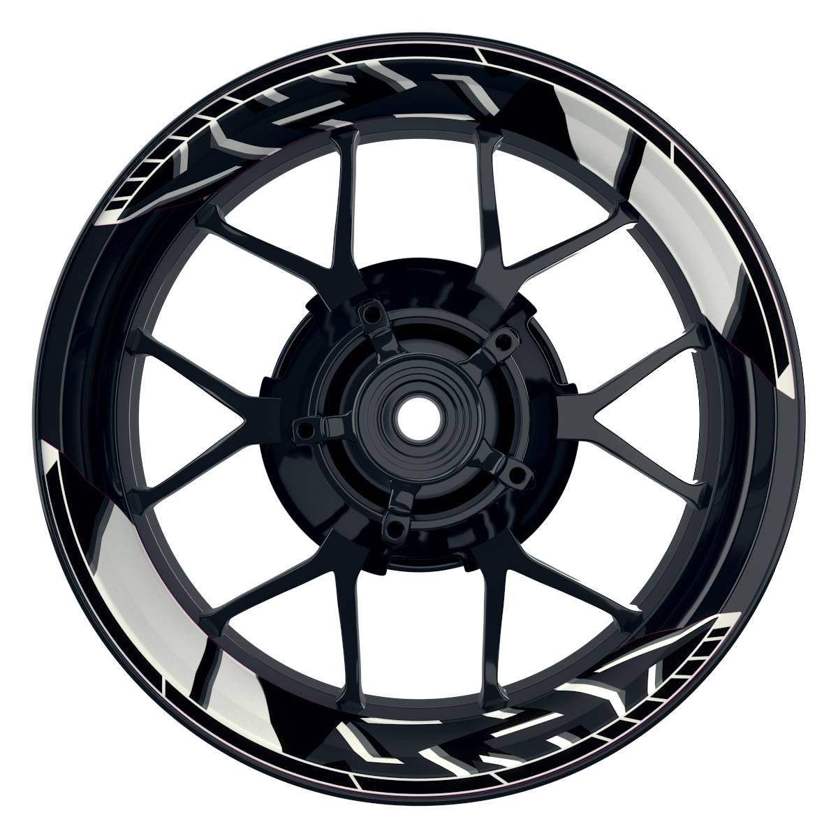 Felgenaufkleber Voyager Wheelsticker Premium geteilt weiss