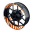 Felgenaufkleber ZEBRA weiss Wheelsticker Premium geteilt orange