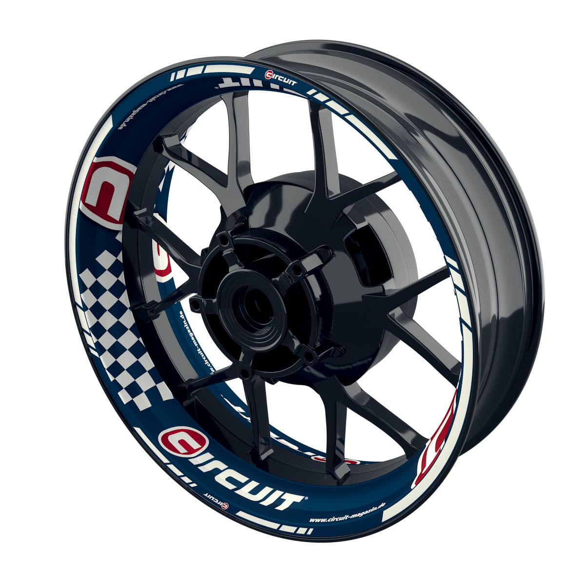 Felgenaufkleber Circuit V1 Premium blau
